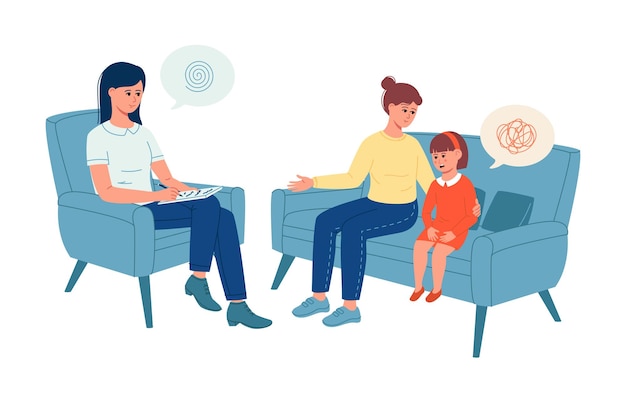 mother and daughter of child psychologist family consultation psychologist professional support