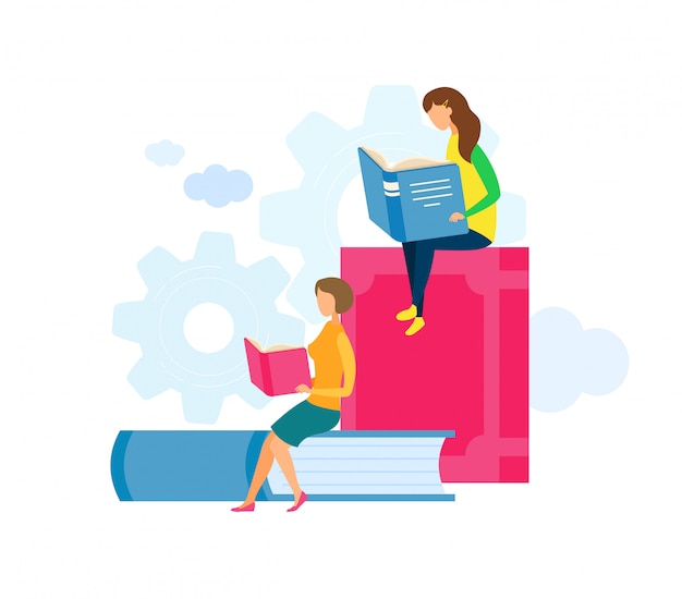 Mother and Daughter Reading 