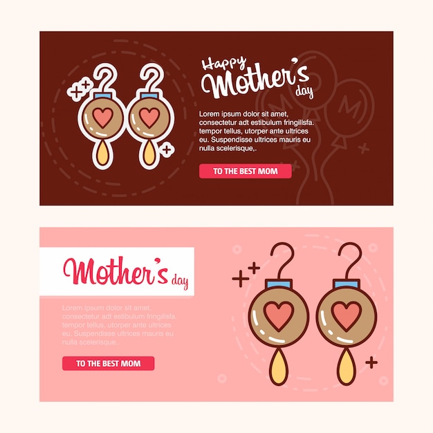 Vector mother day banner