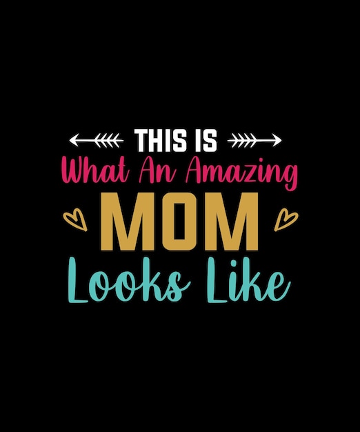 Vector mother day typographic t shirt design