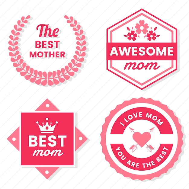 Vector mother day vector label for banner