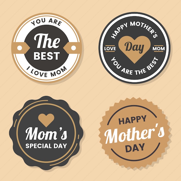 Vettore mother day vector label per banner