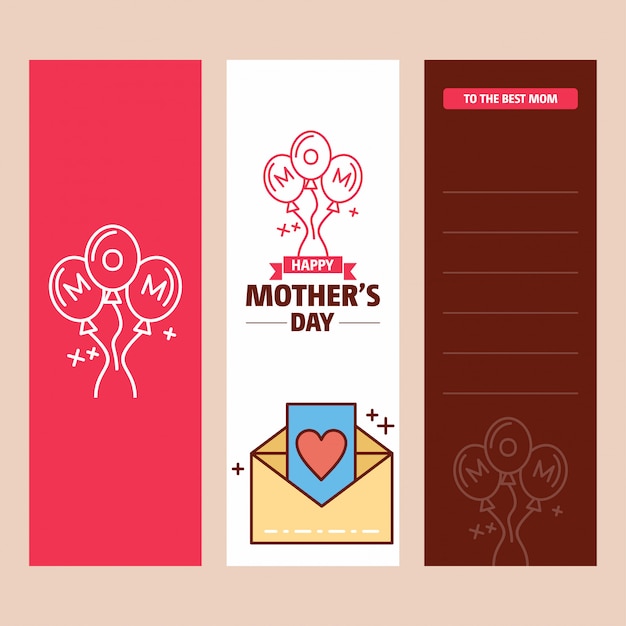 Banner verticale di mother day