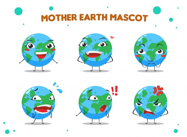 Vector mother earth mascot