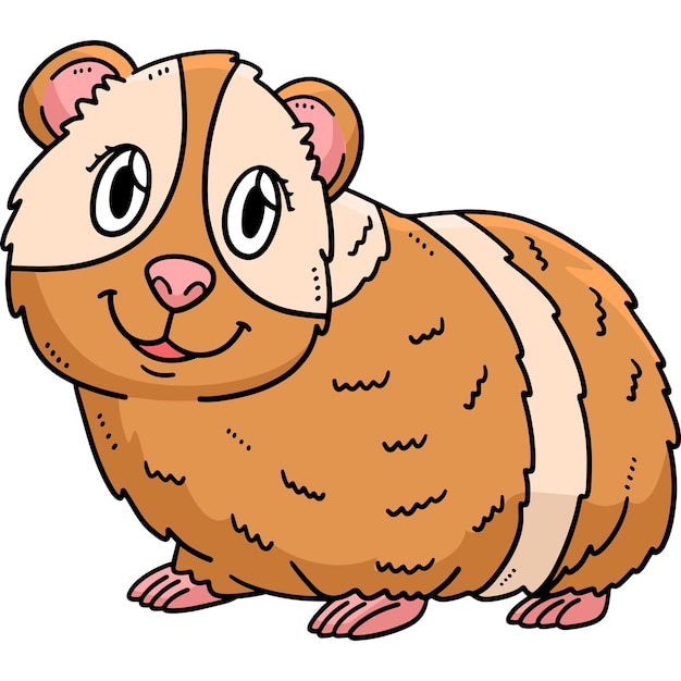 Mother Guinea Pig Cartoon Colored Clipart