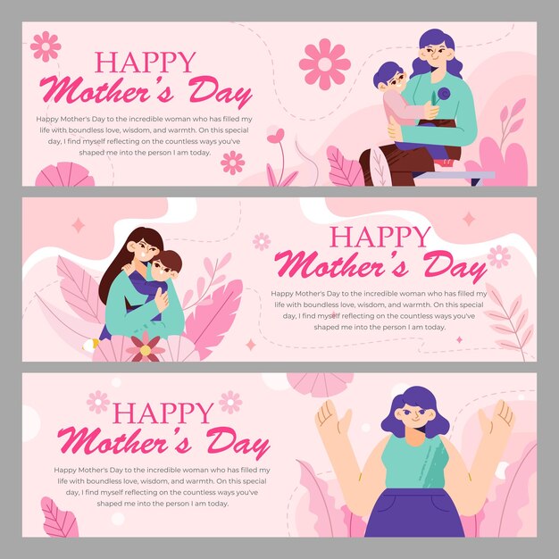 Mother and Her Child in Mother Day Poster