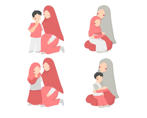 Mother and Kid Illustration