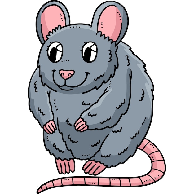 Mother Mouse Cartoon Colored Clipart Illustration