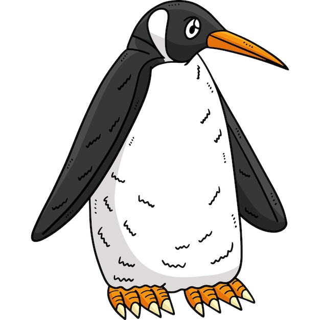 Mother penguin cartoon colored clipart