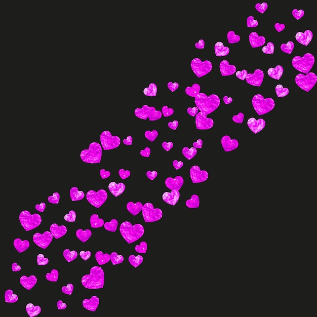 День матери фон с розовым блеском конфетти. изолированный символ сердца в розовом цвете. открытка на день матери. тема любви для ваучера, специального бизнес-баннера. женский праздник