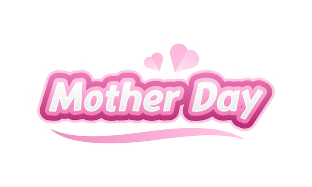 Mother's day badge typography logo design