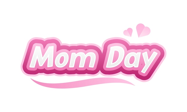 Mother's day badge typography logo design