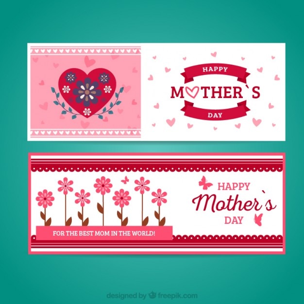 Vector mother's day banners