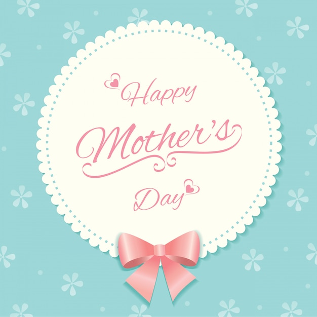 Mother's day card floral pattern