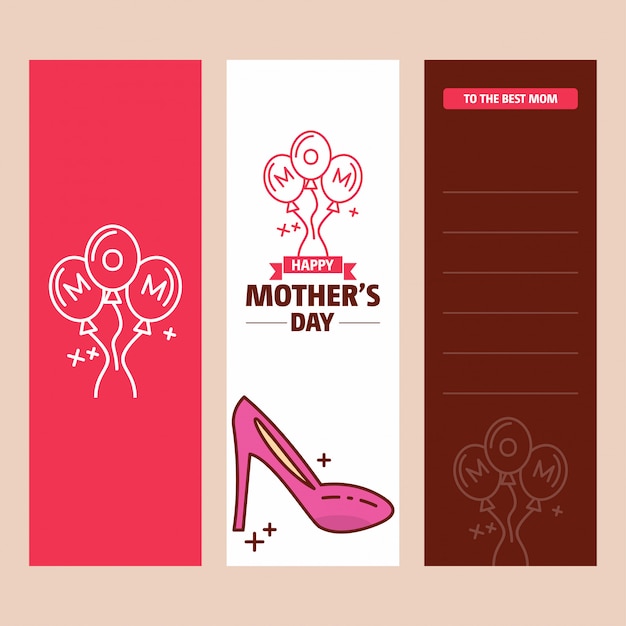 Mother's day card with scandal logo and pink theme vector