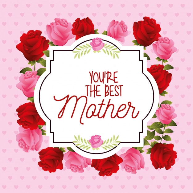 Vector mother's day card