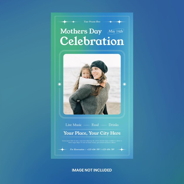 Vector mother's day celebration social media story template