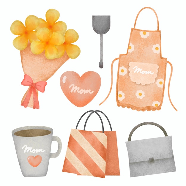 Mother's day concept an element woman set for graphic designers