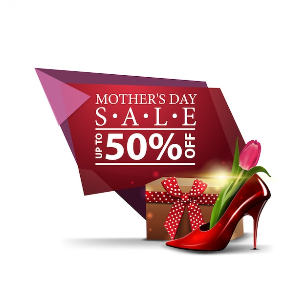 Mother's day discount modern geometric banner