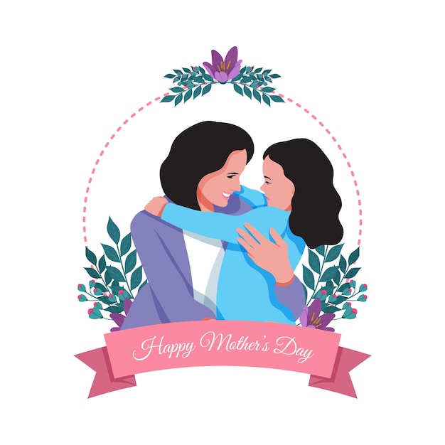 Mother's day in flat design