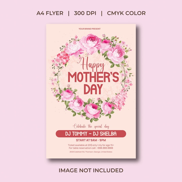 Vector mother's day flyer