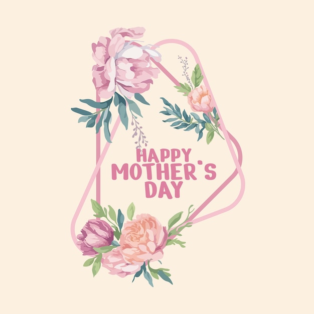 Mother's day frame design vector element