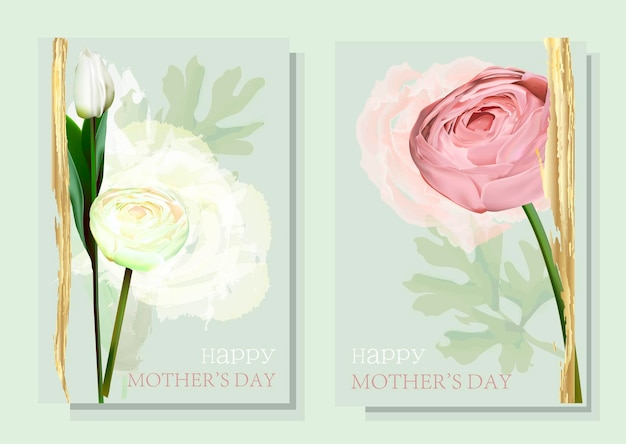 Mother's day greeting card.congratulations on international women's day Banner layout