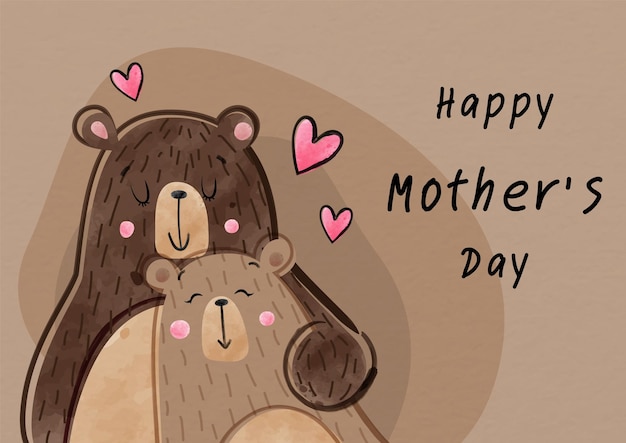 Mother's day greeting card in vector design