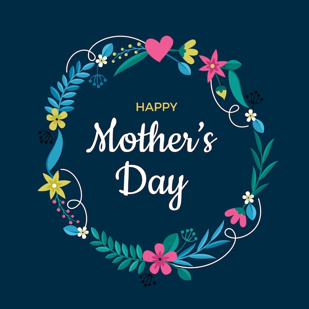 Vector mother's day greeting card