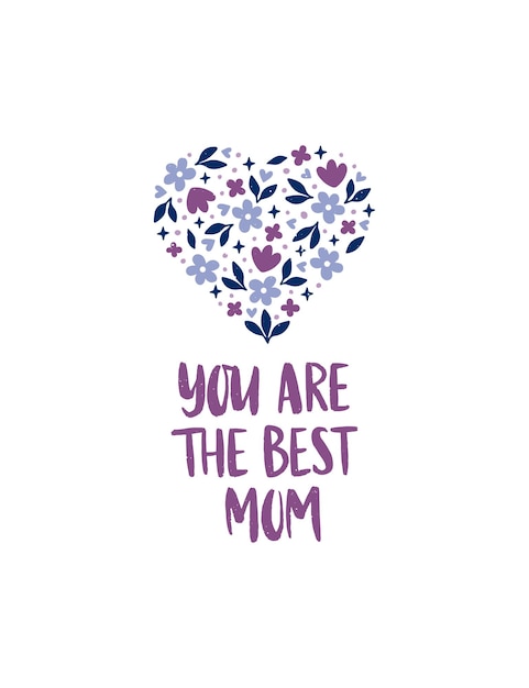 Vector mother's day holiday vector illustration hand drawn celebration typography