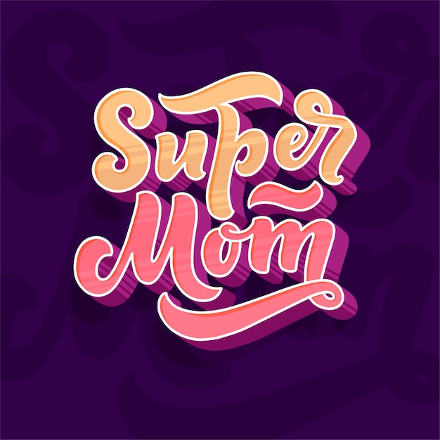 Mother's day lettering for gift card.