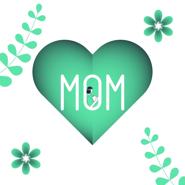 Vector mother's day love design template