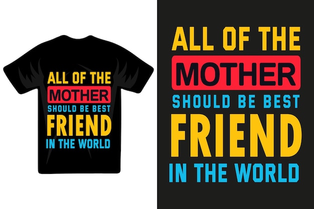 어머니의 날과 어머니의 최고의 인용문 타이포그래피 티셔츠 디자인