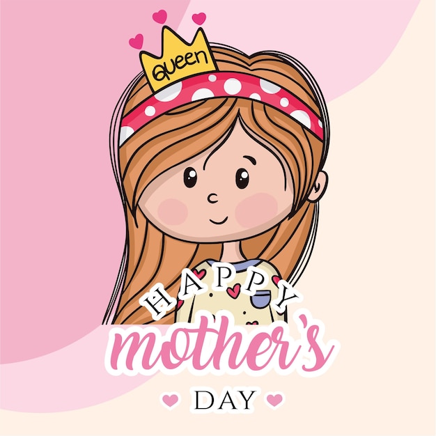 Vector mother's day my queen