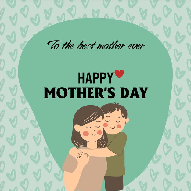 Illustrazione clipart panner per la festa della mamma