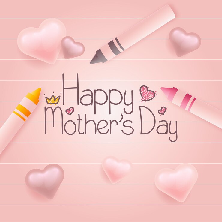 Mother's Day Post With 3D hearts