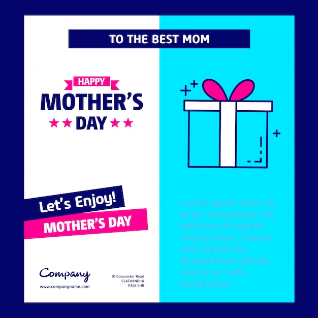 Vector mother's day poster