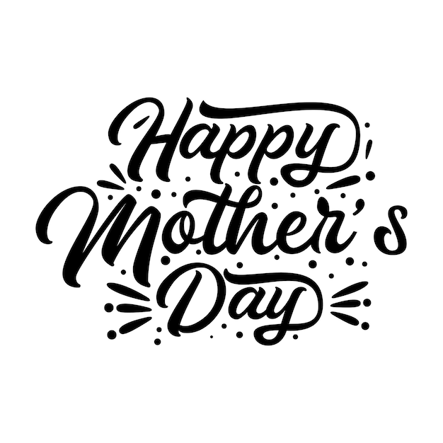 Vector mother's day quotes design lettering vector