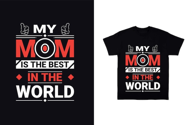 День матери цитирует типографский дизайн футболки