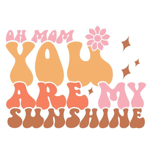 Vector mother's day retro svg design