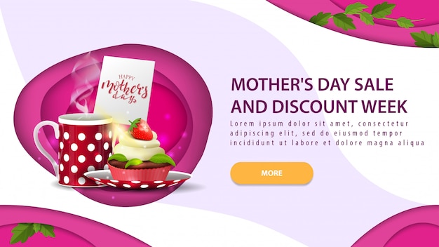 Mother's day sale and discount banner