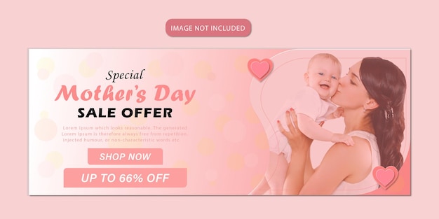 Mother's day special sale offer modern and creative banner design template premium vector