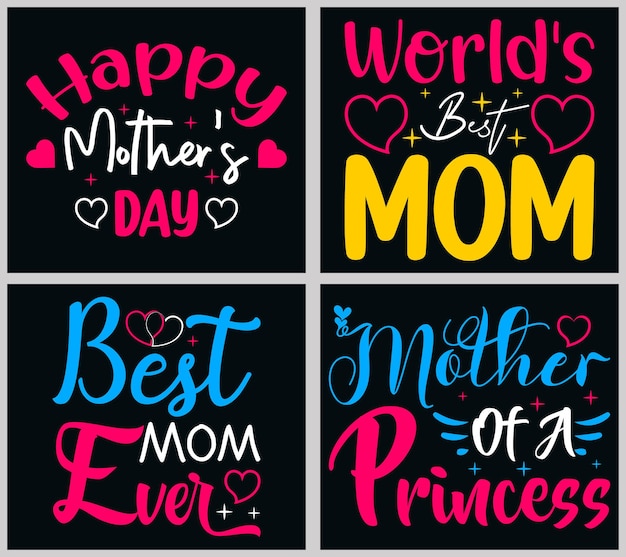 Vector mother's day svg bundle design