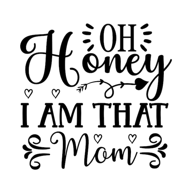 Vector mother's day svg t shirt design