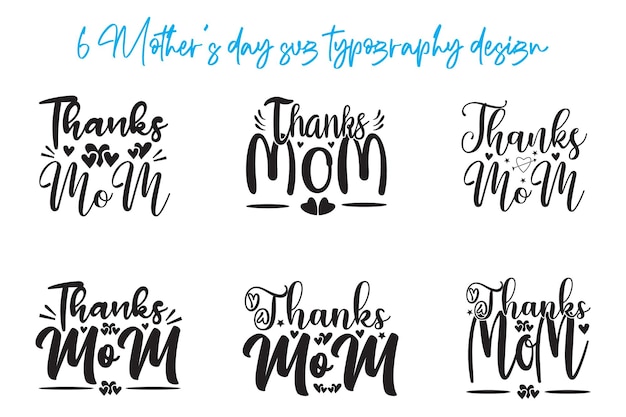 Vector mother's day svg typography design typography t shirt design