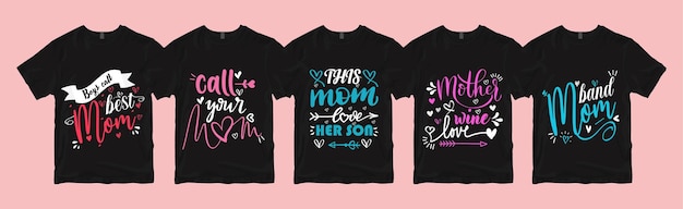 Mother's day typography lettering t shirt design