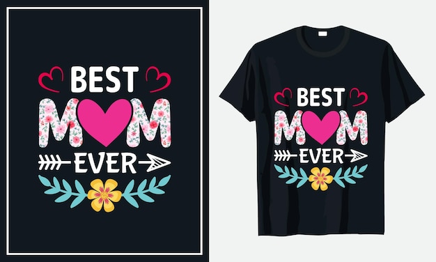 Mother's day typography mom tshirt designs premium vector