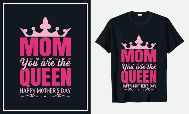 Vector mother's day typography mom tshirt designs premium vector