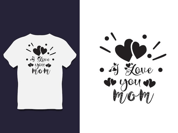 Vector mother's day typography t shirt design with vector