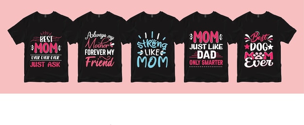 Дизайн футболки с типографикой ко дню матери